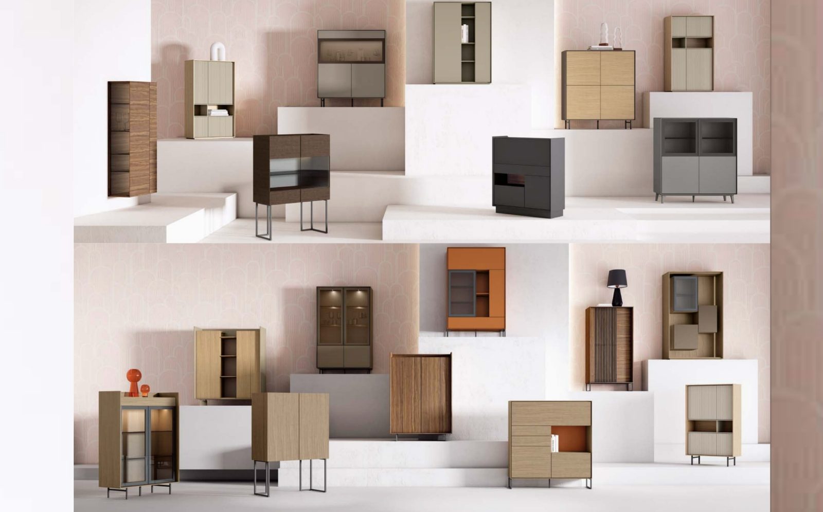 Módulos, muebles bar, oficina y vitrinas — Muebles Frutos