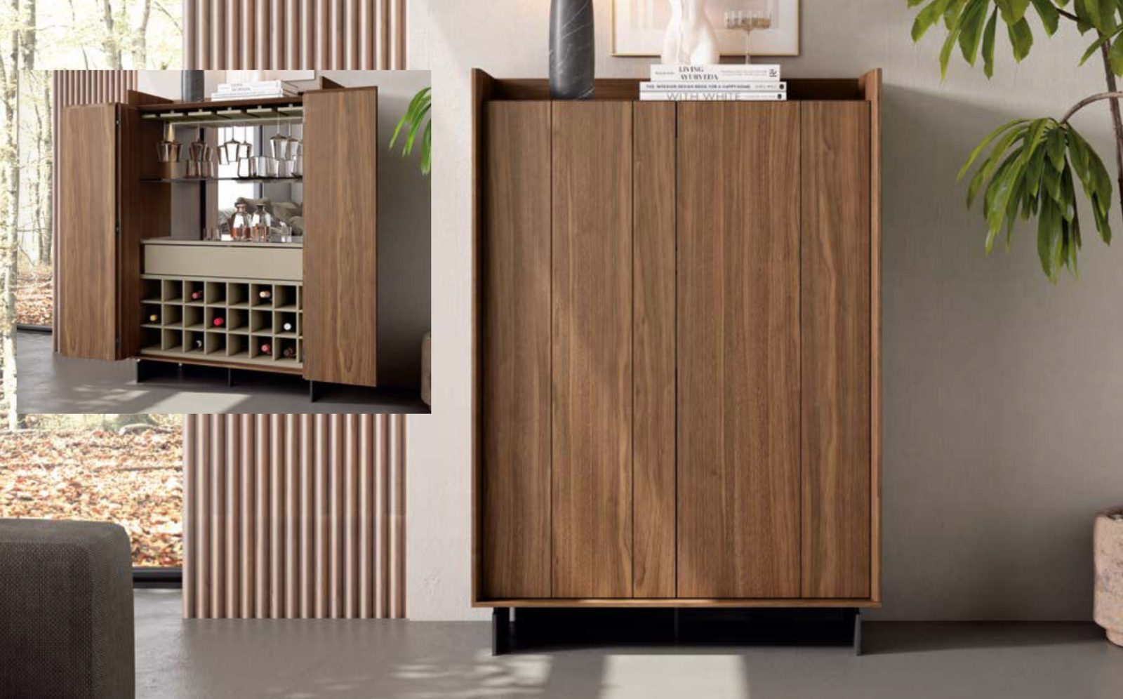 Módulos, muebles bar, oficina y vitrinas — Muebles Frutos